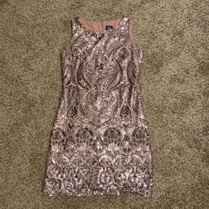 Pink sequin dress